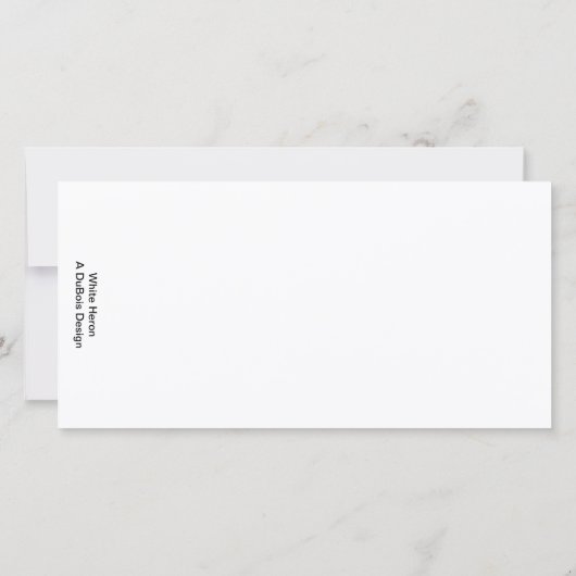 Carte Héron blanc (Dos)