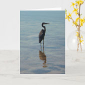 Carte Héron de grand bleu (Fleur jaune)