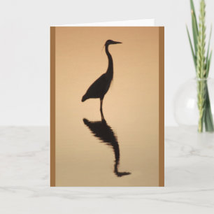 Carte Heron Silhouette