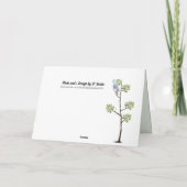 Carte Heron Tri-Color Construire un nid (Dos)