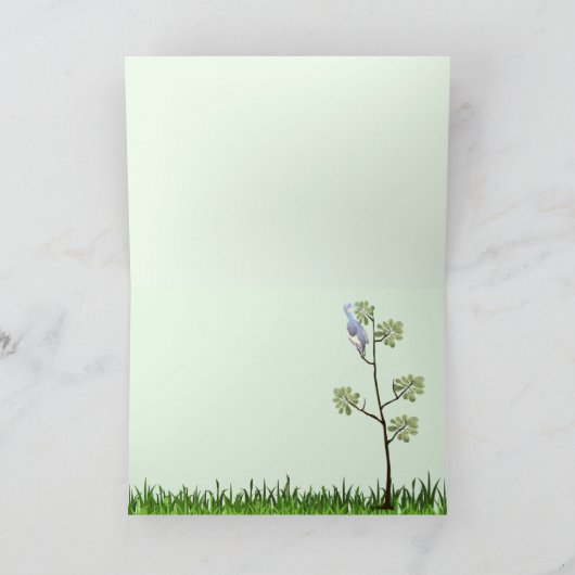 Carte Heron Tri-Color Construire un nid (Intérieur)