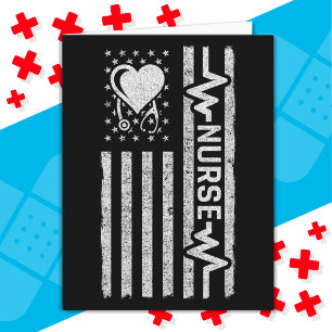 Carte Héros américain Drapeau Héros Coeur Infirmière App