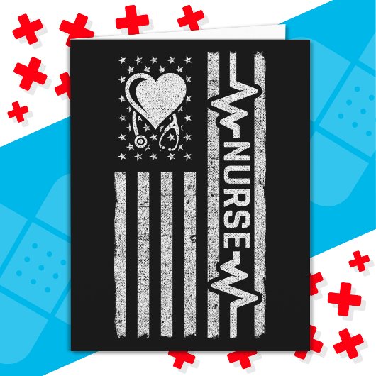 Carte Héros américain Drapeau Héros Coeur Infirmière App