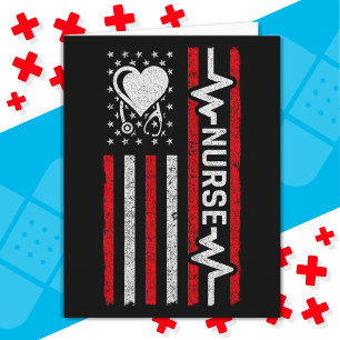 Carte Héros américain Drapeau Héros Coeur Infirmière App