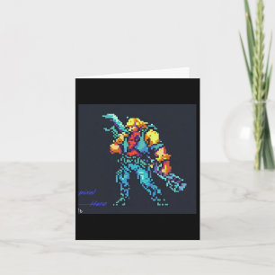 Carte Héros (Art de style pixel rétro de jeu vidéo des a