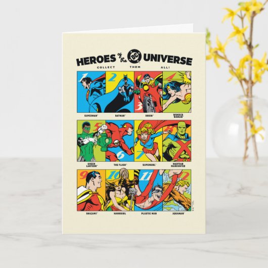 Carte Héros de l'univers DC™ (Fleur jaune)