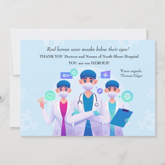 Carte Héros Médicale Merci (Devant)