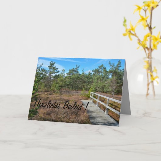 Carte Herzliches Beileid ! (Fleur jaune)