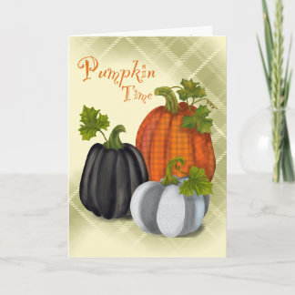 Carte Heure citrouille et Halloween