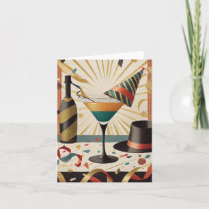 Carte Heure Cocktail Mi-Siècle - Nouvel An