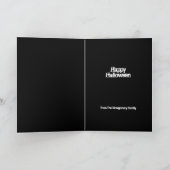 Carte Heure de gestation avec pleine lune jaune et chauv (Intérieur)