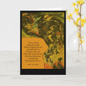 Carte Heure de la sortie d'Halloween (Fleur jaune)