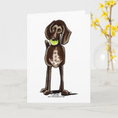 Carte Heure de lecture du pointeur court allemand (Fleur jaune)