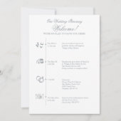 Carte Heure de l'itinéraire de réception du mariage en g (Devant)