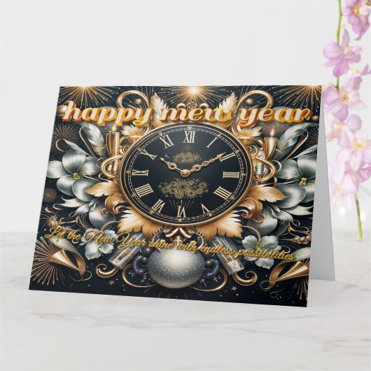 Carte Heure de nouveaux commencements avec Moi personnal (Orchidée)