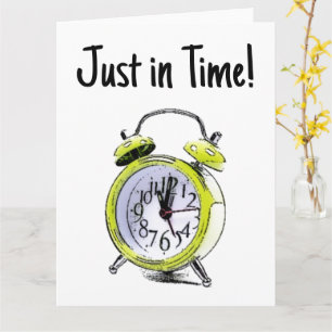 Carte Heure de réactivation de l'horloge d'alarme jaune 