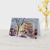 CARTE HEURE DES VACANCES EN VILLE (Fleur jaune)