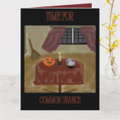 Carte Heure D'Halloween De La Seance Commune (Fleur jaune)