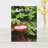 CARTE HEURE DU BAIN OU DE LA FÊTE ? ANNIVERSAIRE (Fleur jaune)