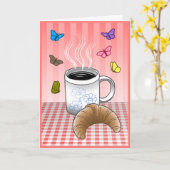 Carte Heure du café (Fleur jaune)