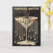 Carte Heure du cocktail Espresso Martini (Fleur jaune)