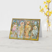 Carte Heure du jour, Alphonse Mucha (Fleur jaune)