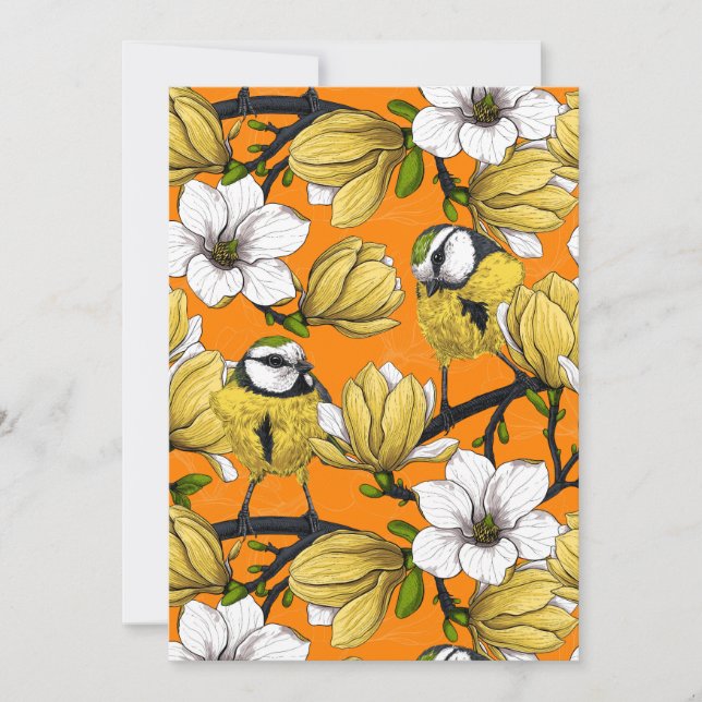 Carte Heure du printemps en jaune (Devant)