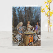 Carte Heure du repas. (Fleur jaune)