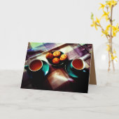 Carte Heure du thé (Fleur jaune)