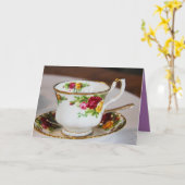 Carte Heure du thé (Fleur jaune)