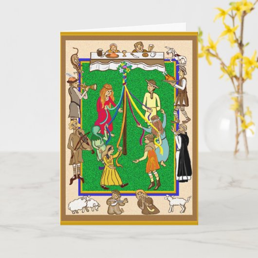 Carte Heure d'une fête (Fleur jaune)