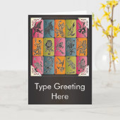 Carte Heure-milliampère Jongg un Bams (Fleur jaune)