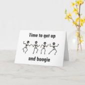 Carte **HEURE POUR SE LEVER ET BOOGIE - 50e ANNIVERSAIRE (Fleur jaune)