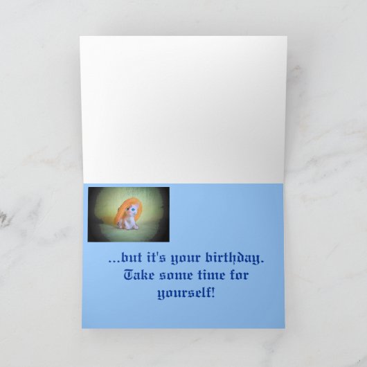 Carte Heure pour vous-même - Anniversaire (Intérieur)