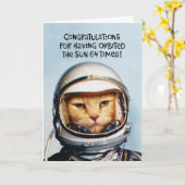 Carte Heure vole 64e anniversaire (Fleur jaune)