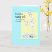 Carte Heures d'ouverture / Anniversaire ou amitié (Fleur jaune)