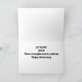 CARTE "HEUREUSE ***25E*** ANNIVERSAIRE MARIAGE" (Intérieur)