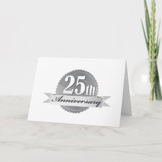 CARTE "HEUREUSE ***25E*** ANNIVERSAIRE MARIAGE" (Devant)