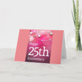 CARTE "HEUREUSE ***25E*** ANNIVERSAIRE MARIAGE" (Devant)