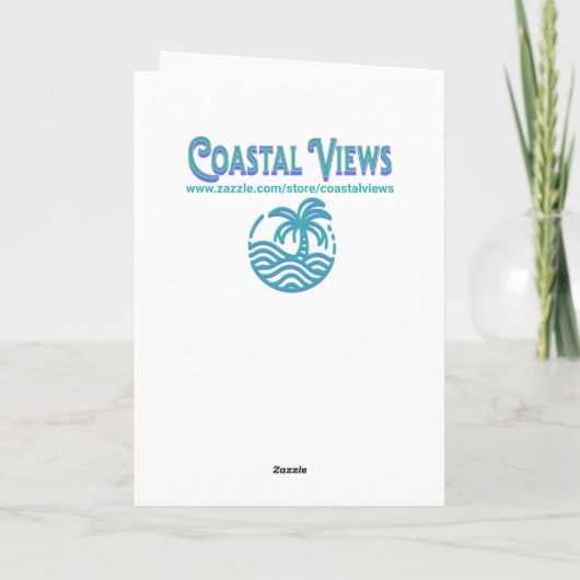 Carte Heureuse Bénédiction d'anniversaire | Océan bleu (Dos)