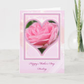 Carte heureuse chérie du jour de mère de rose de (Devant)