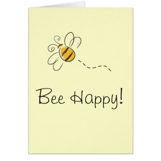 Carte heureuse d'abeille