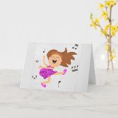 CARTE HEUREUSE DANSE POUR ELLE EST "VOTRE ANNIVERSAIRE A (Fleur jaune)