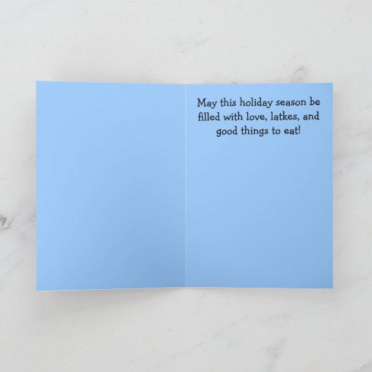 Carte heureuse de carlin de Hanoukka (Intérieur)