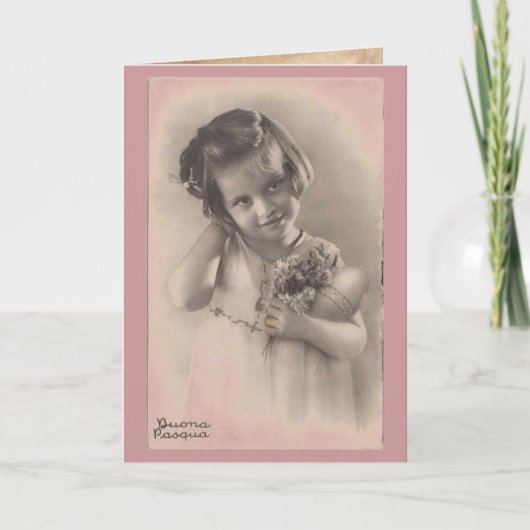 Carte heureuse de cru de Buona Pasqua Pâques (Devant)