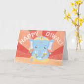 Carte heureuse de Diwali (Fleur jaune)