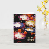 Carte heureuse de Diwali (Fleur jaune)