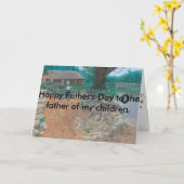 Carte heureuse de fête des pères pour le père de (Fleur jaune)