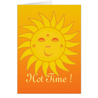 Carte heureuse de flirt d'été de temps chaud