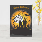 Carte heureuse de Halloween (Fleur jaune)